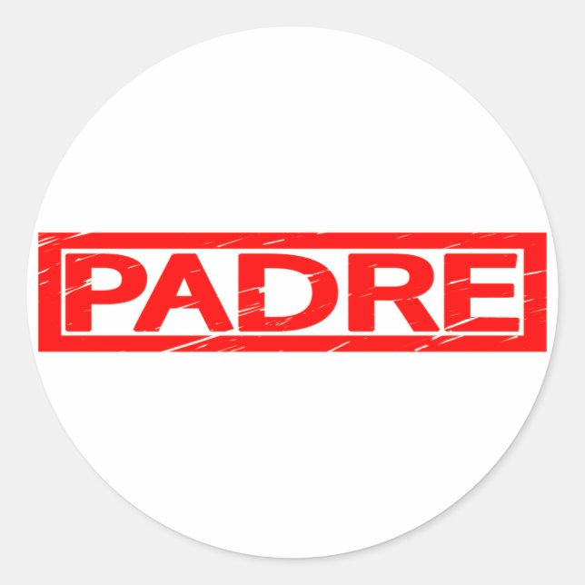 Padre Stamp Classic Round Sticker (Front)