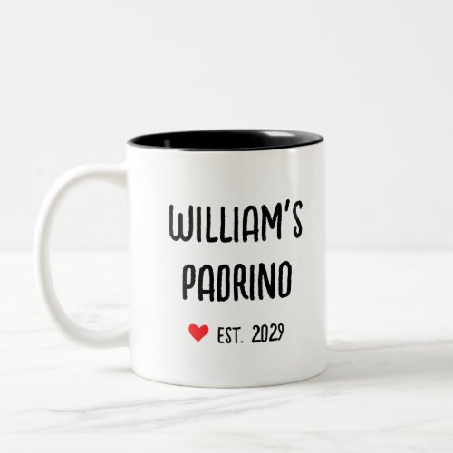 Padrino proposal in spanish Two_Tone coffee mug