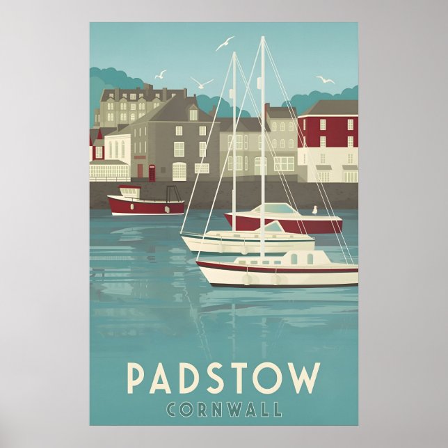 Padstow Cornwall Travel Poster (Front)