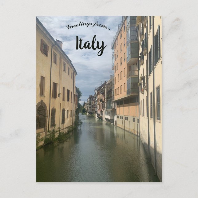 Padua River Italy Postcard (Front)