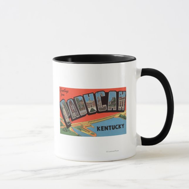 Paducah, Kentucky - Large Letter Scenes Mug (Right)