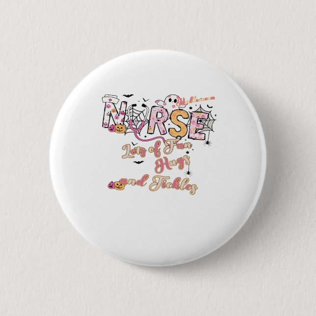 Paediactric Nurse Fun Halloween Design Essential T Button (Front)