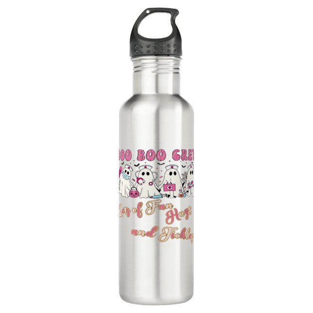 Paediactric Nurse Fun Halloween Design Essential T Stainless Steel Water Bottle (Front)