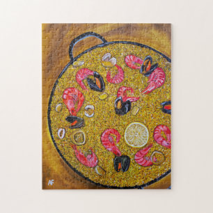 Paella De Marisco Painting by Alfred Fox Jigsaw Puzzle