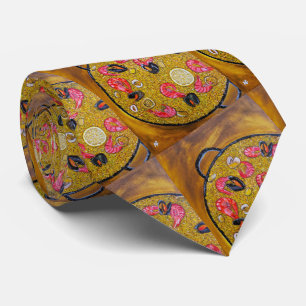 Paella De Marisco Painting by Alfred Fox Neck Tie