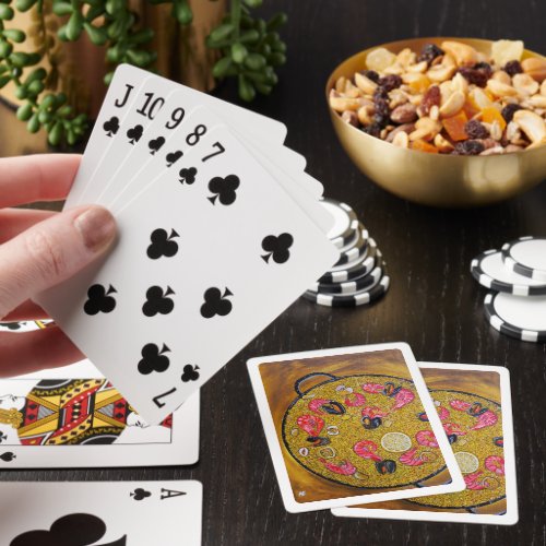Paella De Marisco Painting by Alfred Fox Poker Cards