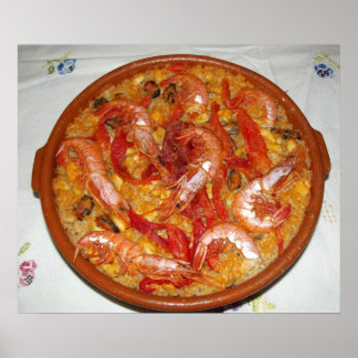 Paella De Marisco Póster Poster