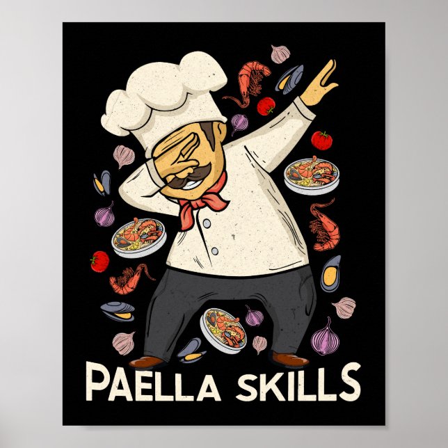 Paella Lover Men Spanish Chef Spanish Food Paella Poster (Front)
