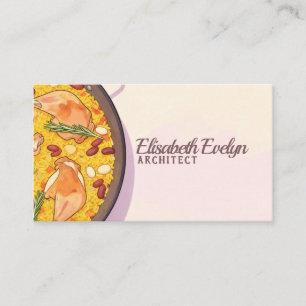 Paella Valenciana: Culinary Art for Business  Card