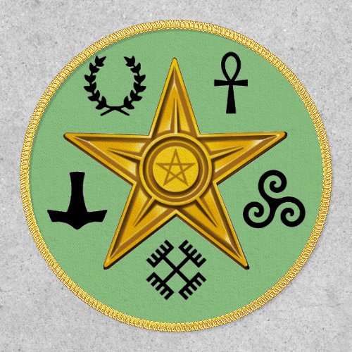 Pagan Barnstar Symbols Iron On Patch