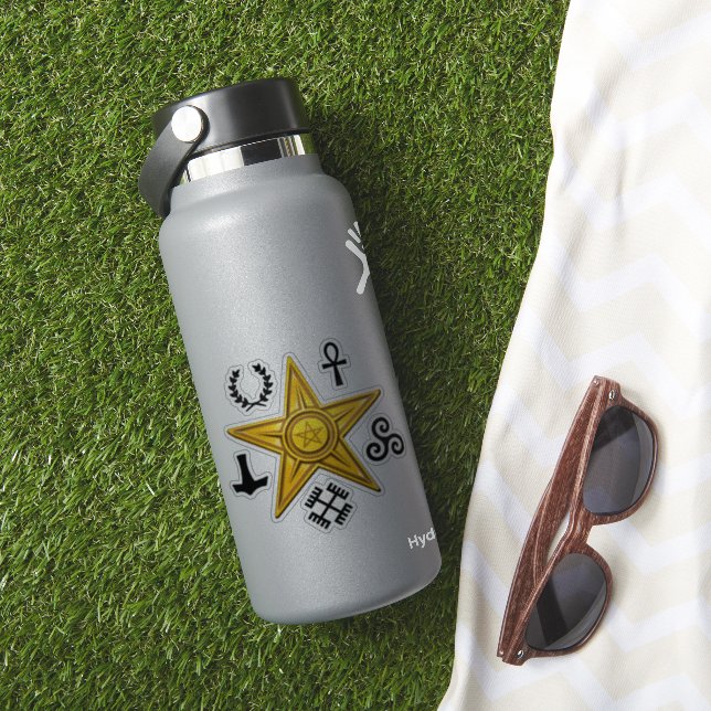 Pagan Barnstar Symbols  Sticker (HydroFlask Insitu)