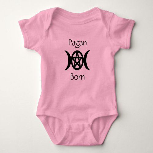 Pagan Born Triple Moon Pentacle Baby Bodysuit