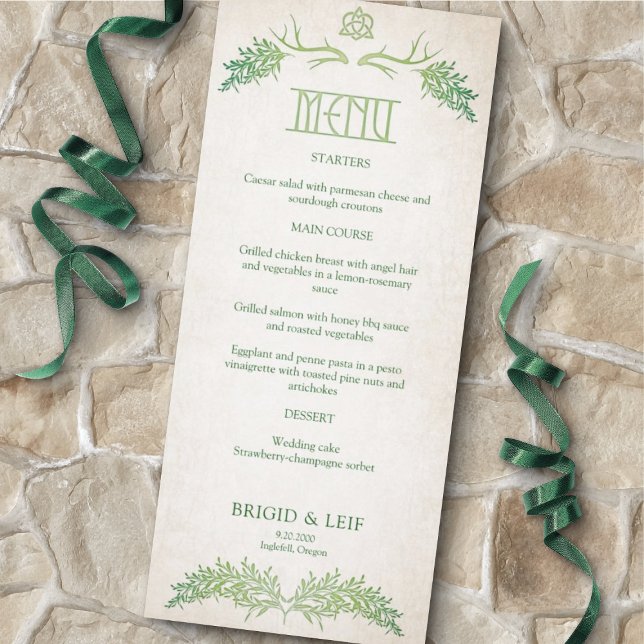 Pagan Celtic Antlers Wedding Menu (Creator Uploaded)