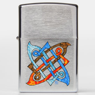 Pagan Celtic Knot Earth Air Fire Water Elements Zippo Lighter