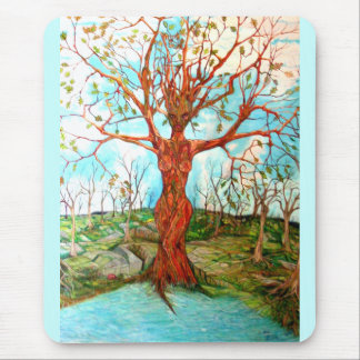 Pagan Dryad Tree Goddess Wiccan Nature Art Mouse Pad