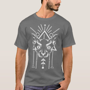 Pagan Egyptian Cat Occult Wicca Witch Sphynx Cat T-Shirt