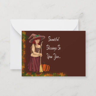 Pagan Fall Greetings Note Card