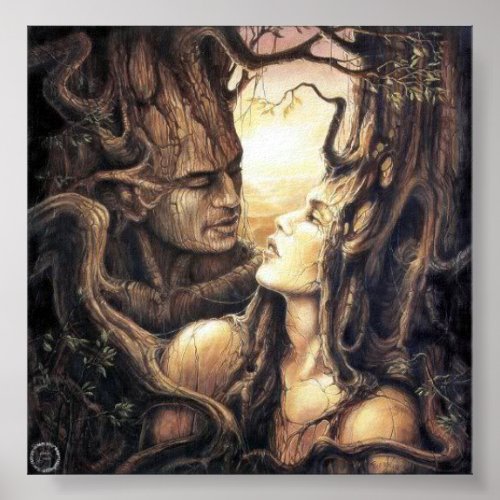 Pagan God And Goddess Of the Forest Poster