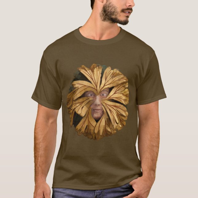 Pagan Green Man for Druids T-Shirt (Front)