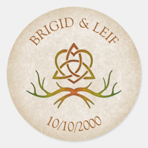 Pagan Handfasting Wedding Classic Round Sticker