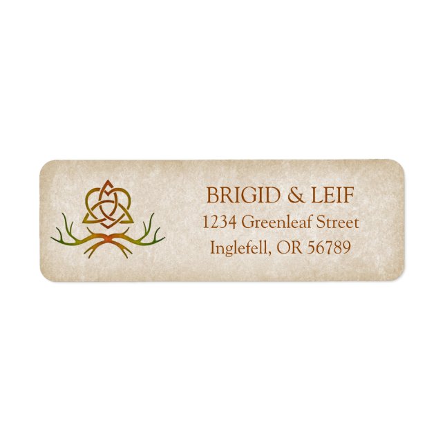 Pagan Handfasting Wedding Label (Front)