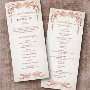 Pagan Handfasting Wedding Program