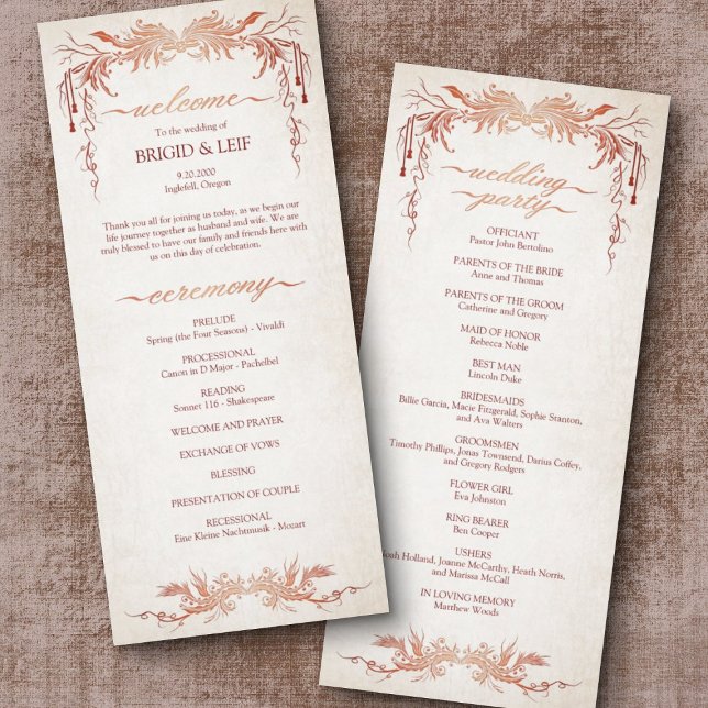 Pagan Handfasting Wedding Program (Creator Uploaded)