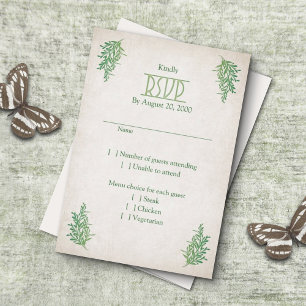 Pagan Handfasting Wedding RSVP Card