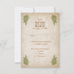 Pagan Handfasting Wedding RSVP Card