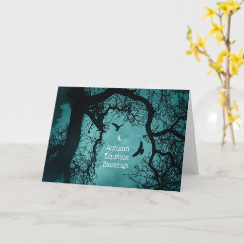 Pagan Holiday Autumn Equinox Mabon Blessings Card