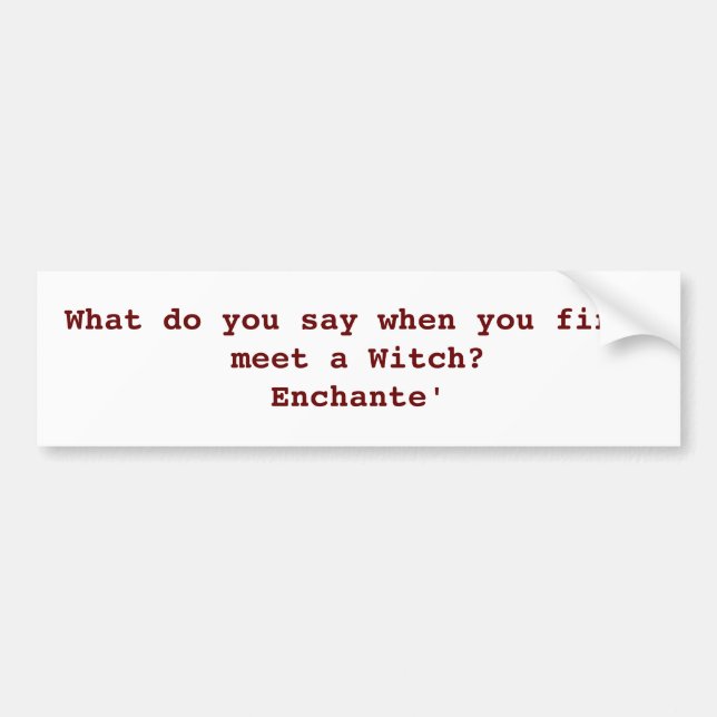 Pagan humor bumper sticker (Front)