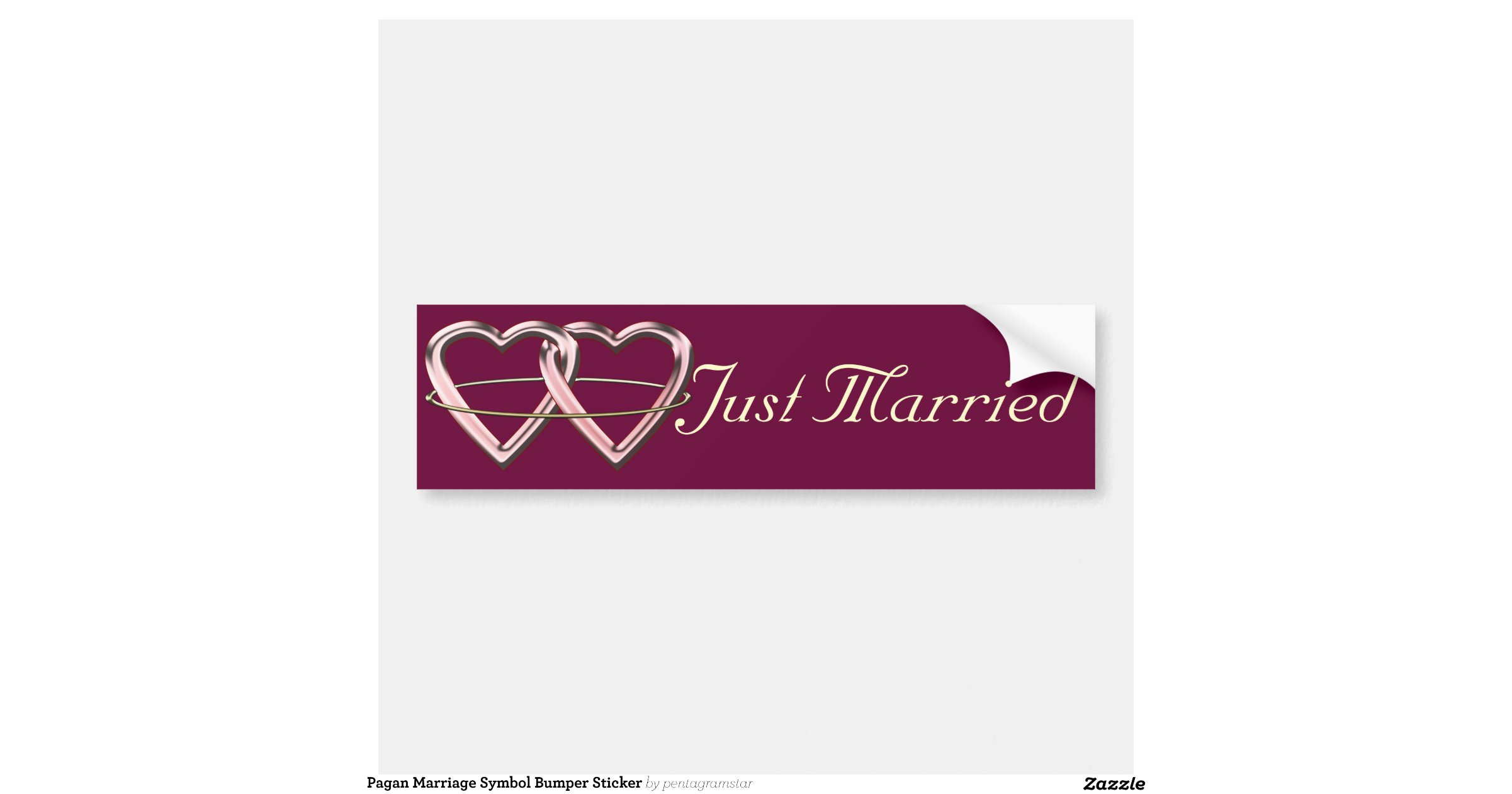 Pagan Marriage Symbol Bumper Sticker Car Bumper Sticker | Zazzle