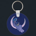 Pagan moon Goddess MoonChild  Keychain<br><div class="desc">Pagan moon Goddess MoonChild "moon child" "pagan pride" wicca wiccan witch cat "In a mystical dance of cosmic rhythms, the Pisces belly dancer emerges as a celestial artist, twirling through the constellations with the grace of a cosmic ballet. Adorned in shades of azure, she embodies the whimsical essence of the...</div>