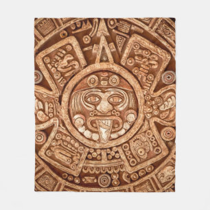 Pagan ornament of a tribe Maya texture Fleece Blanket