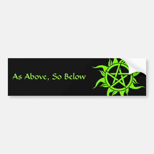 Pagan Pentagram Bumper Sticker (Front)