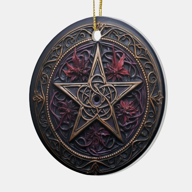 Pagan Pentagram Ornament (Left)