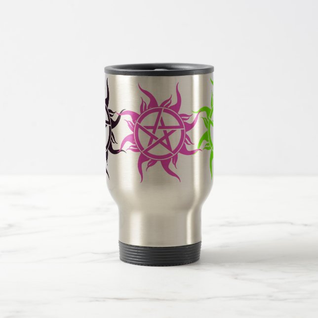 Pagan Pentagram Travel Mug (Center)