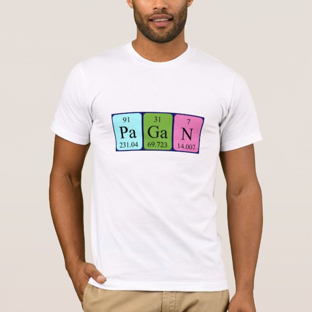 Pagan periodic table name shirt (Front)