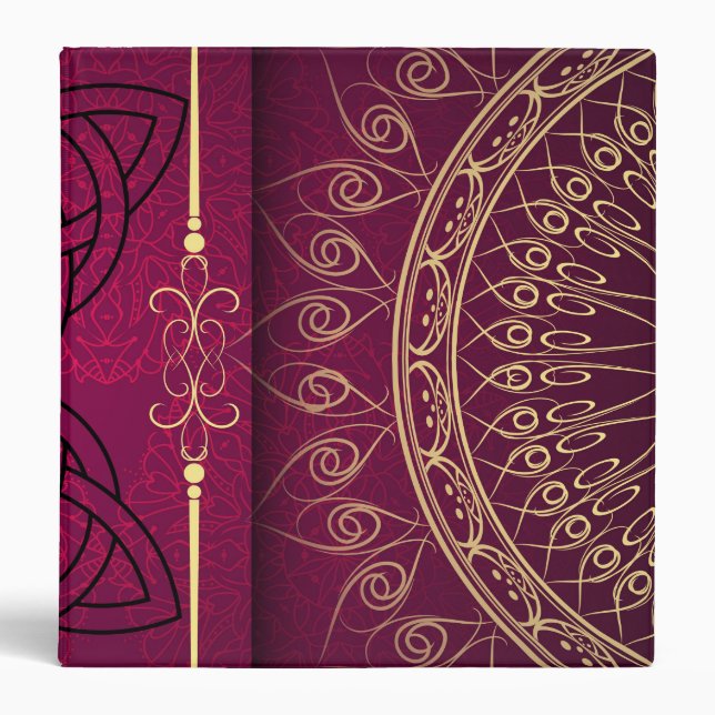 Pagan Princess Mandala Witches Book Of Shadows 3 Ring Binder (Front)