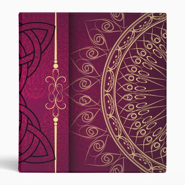 Pagan Princess Mandala Witches Book Of Shadows 3 Ring Binder (Front)