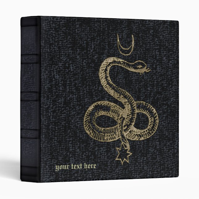Pagan Snake Symbol Gothic Binder (Front/Spine)