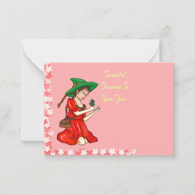 Pagan Spring Greetings Note Card (Front)