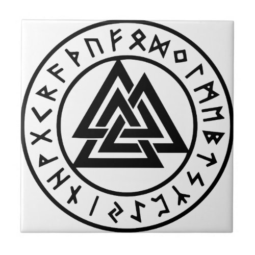 Pagan Symbols Odins Knot Valknut Tile