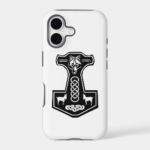 Pagan Thor's Hammer with Wolf and Goats iPhone 17 Case