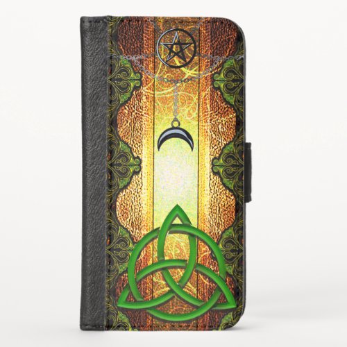 Pagan Tome Dark Magic Spells Wiccan  Witchcraft 1 iPhone X Wallet Case