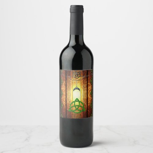 Pagan Tome Dark Magic Spells Wiccan  Witchcraft 1 Wine Label
