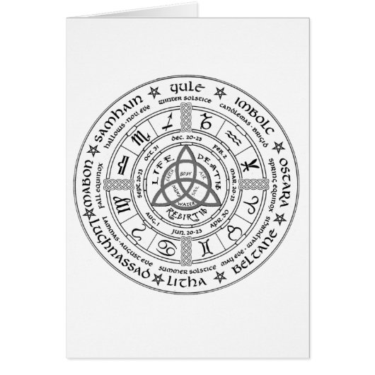 Pagan wheel of the Year Cards (Front)