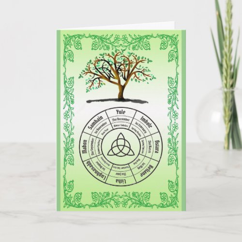 Pagan Wheel of the Year festivals Card