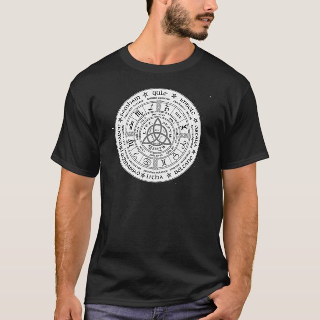 Pagan wheel of the Year T-Shirt (Front)