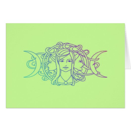 Pagan Wiccan Triple Moon Goddess Cards (Front Horizontal)